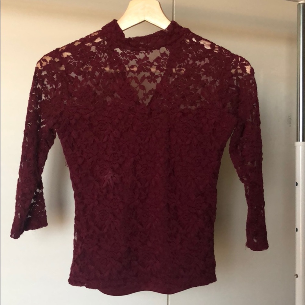 Lace Burgundy shirt!